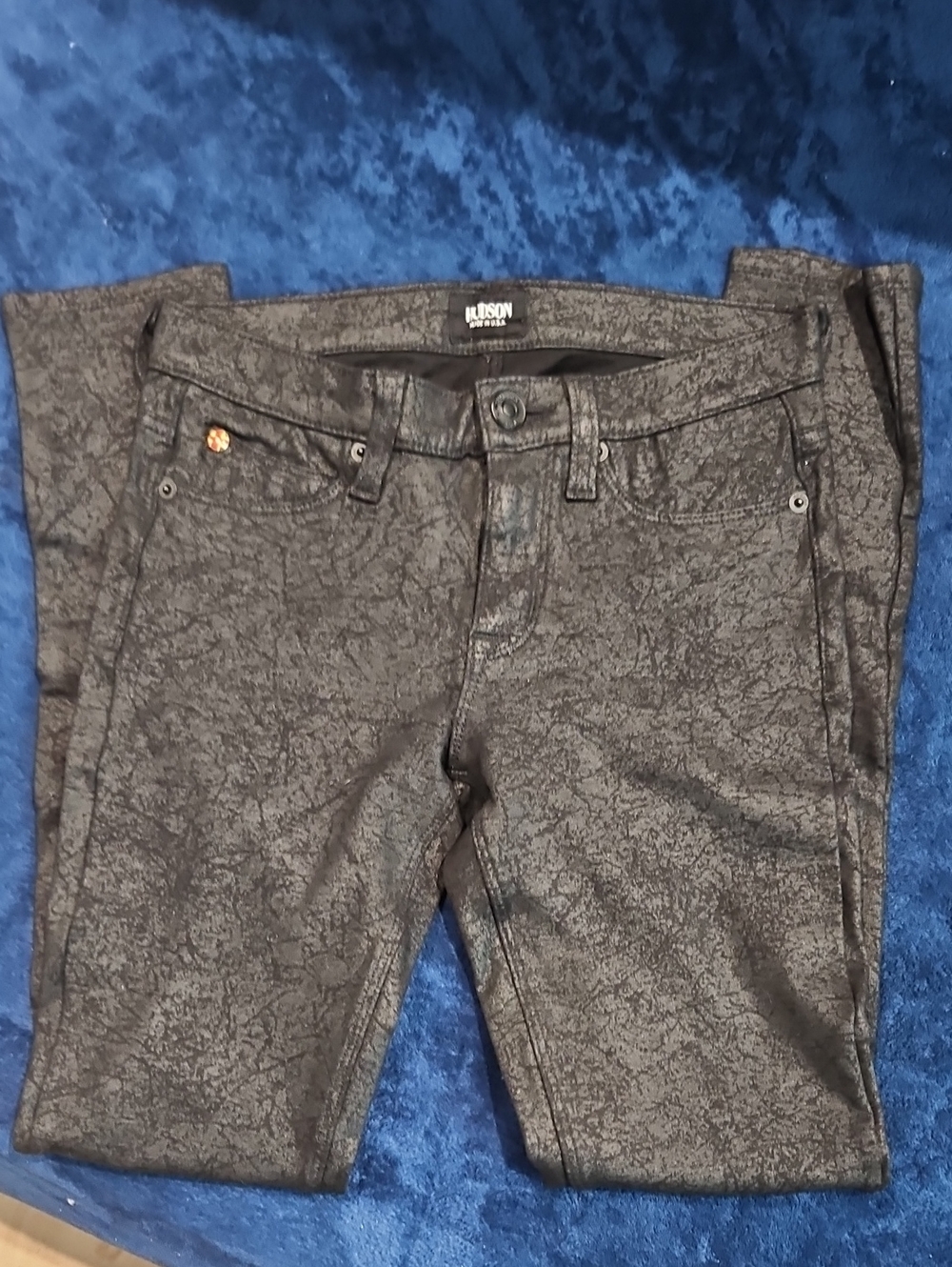 ⭐️Hudson Jeans Black Textured Skinny Pants SZ 24⭐️
